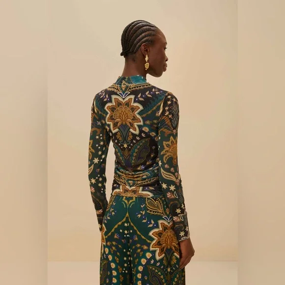 Farm Rio: Black Jaipur Blouse - Picture 2 of 9